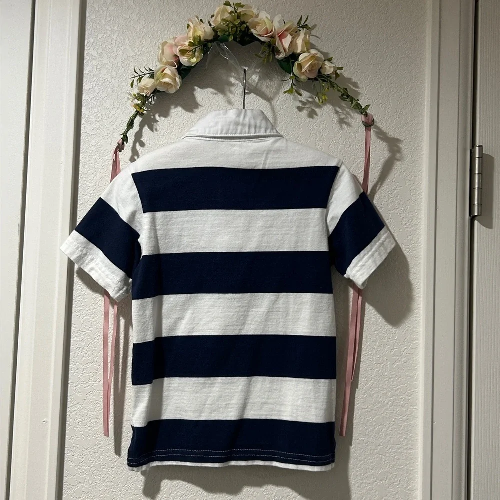 Gymboree Boys Striped Varsity Polo - Classroom Cutie